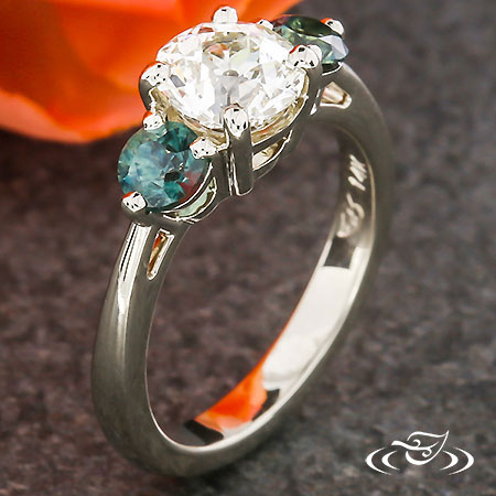 sapphire montana engagement ring three stone loading